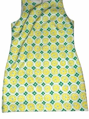 Sail to Sable STS Lemon Print Sleeveless Shift Dress Womens Size XL